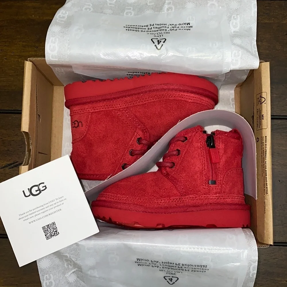 UGG Neumel ll Samba Red Toddler Size 7